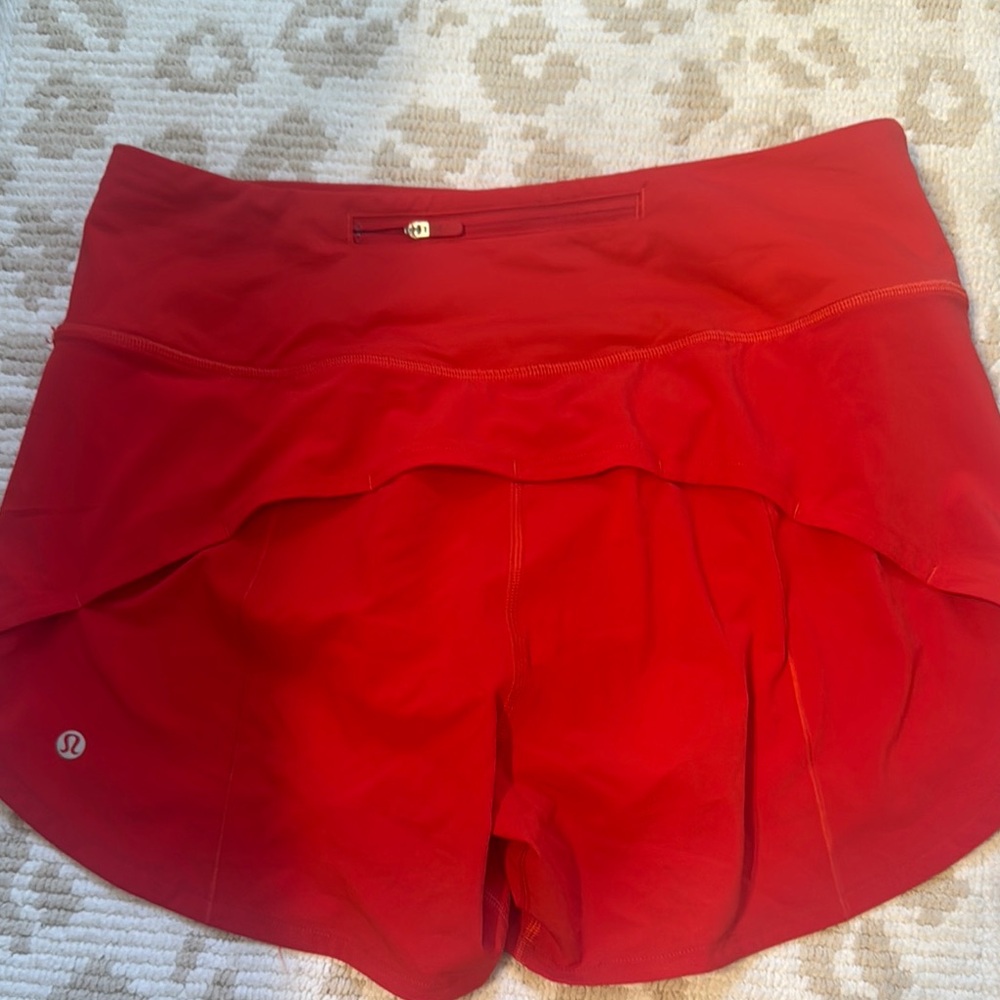 lululemon athletica Red Athletic Shorts with Wide Waistband